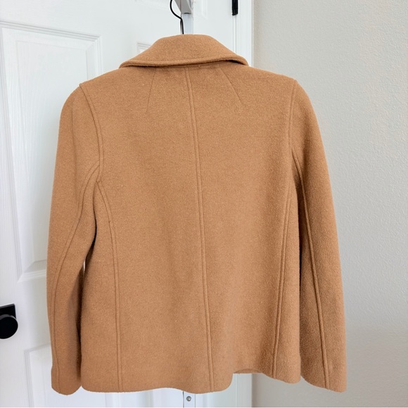 J.Crew Boiled Wool-Blend Peacoat Size 0 Camel Tan - Picture 2 of 6
